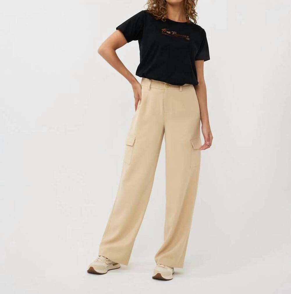 NEW ESQUALO tanner cargo city trousers in sand